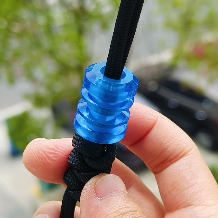 SSD工作室 半透明蓝色树脂刀坠 伞绳刀坠配饰 28