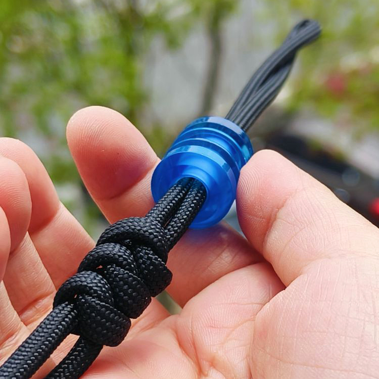 SSD工作室 半透明蓝色树脂刀坠 伞绳刀坠配饰 28