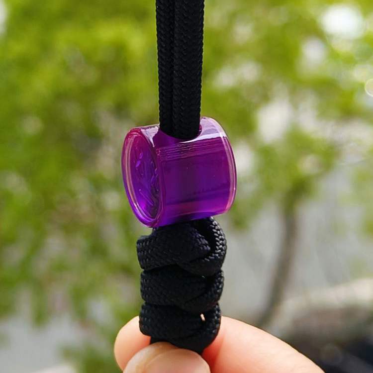 SSD工作室 紫色树脂刀坠微笑 刀具装饰 28