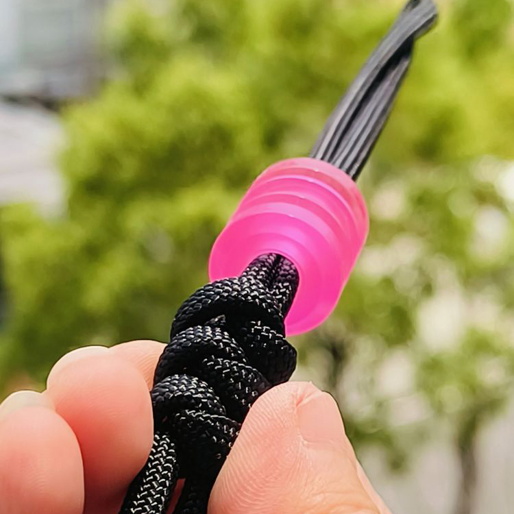 SSD工作室 半透明粉色树脂刀坠 伞绳刀坠配饰 28
