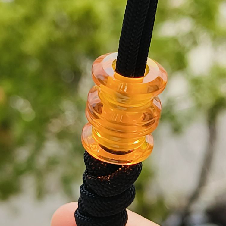 SSD工作室 琥珀色树脂刀坠 伞绳刀坠配饰 28