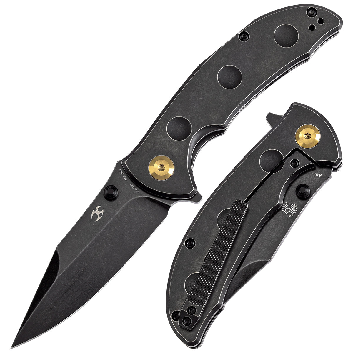 Kansept Rei CPM-20CV钢 钛合金柄 黑色 1160