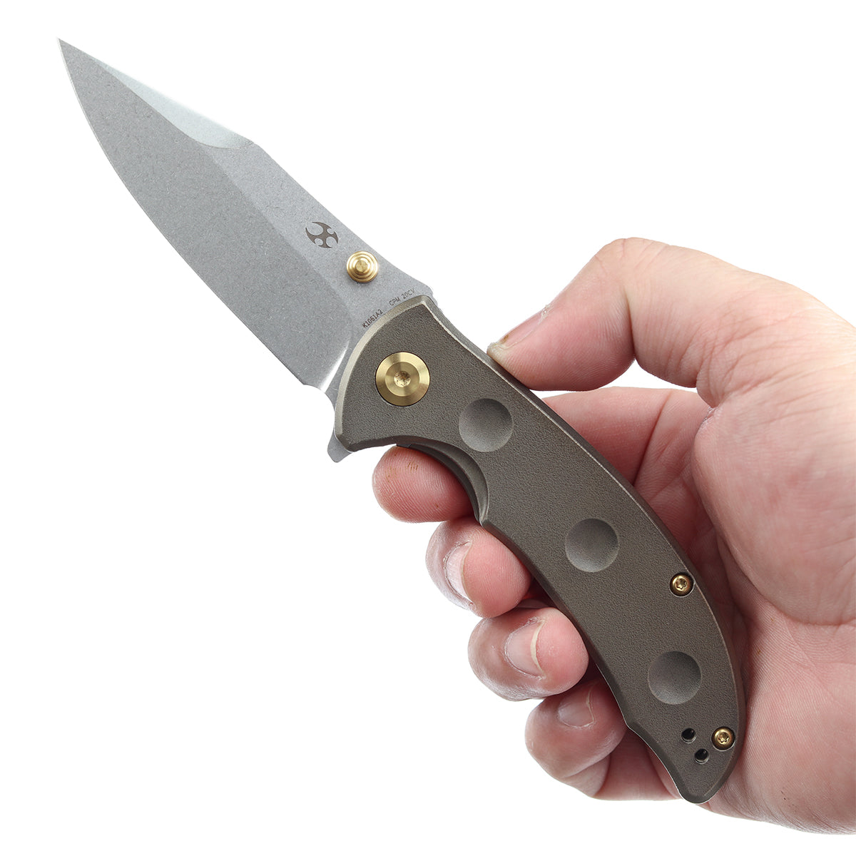 Kansept Rei CPM-20CV钢 钛合金柄 棕色 1260
