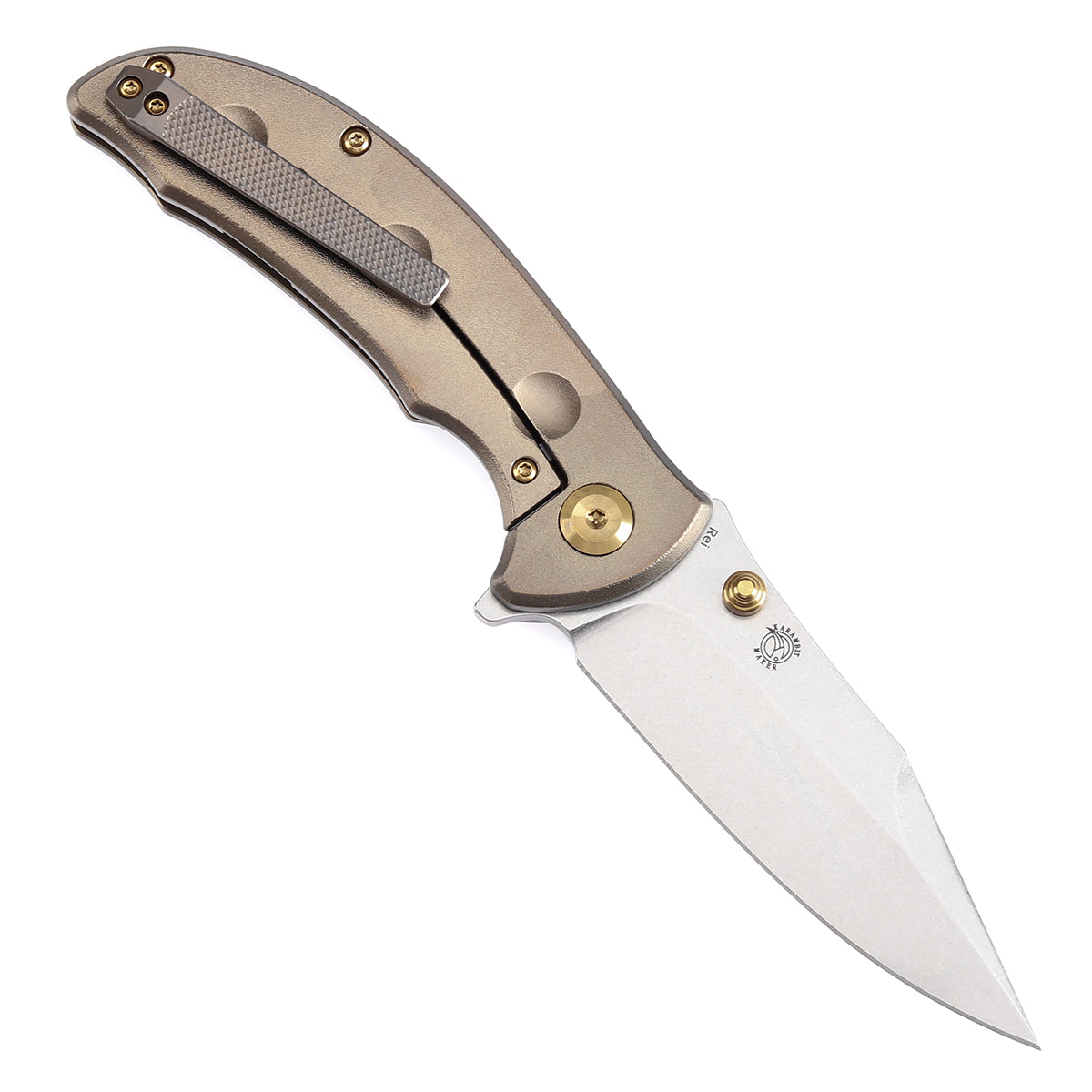 Kansept Rei CPM-20CV钢 钛合金柄 棕色 1260