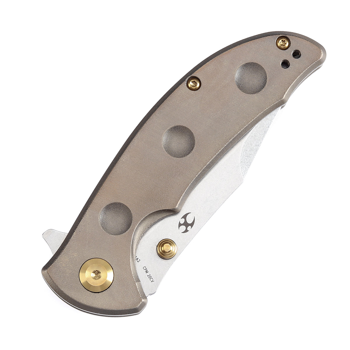 Kansept Rei CPM-20CV钢 钛合金柄 棕色 1260