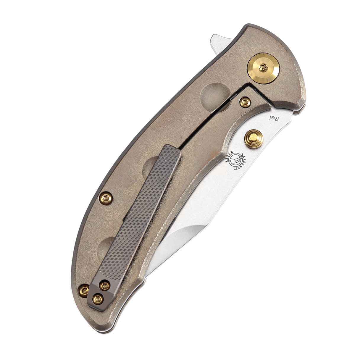 Kansept Rei CPM-20CV钢 钛合金柄 棕色 1260