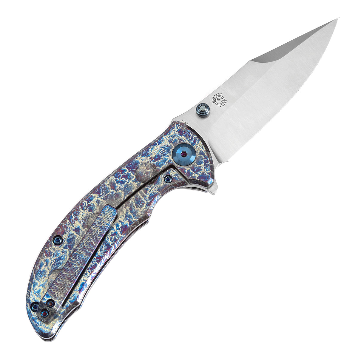 Kansept Rei CPM-20CV钢 钛合金柄 棕色 1360