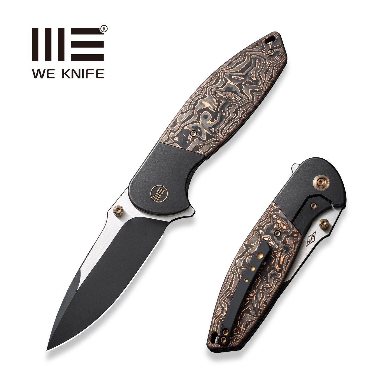 WEKNIFE Nitro OG CPM-20CV钢 钛+碳纤维柄 WE23035-2 黑色 2765