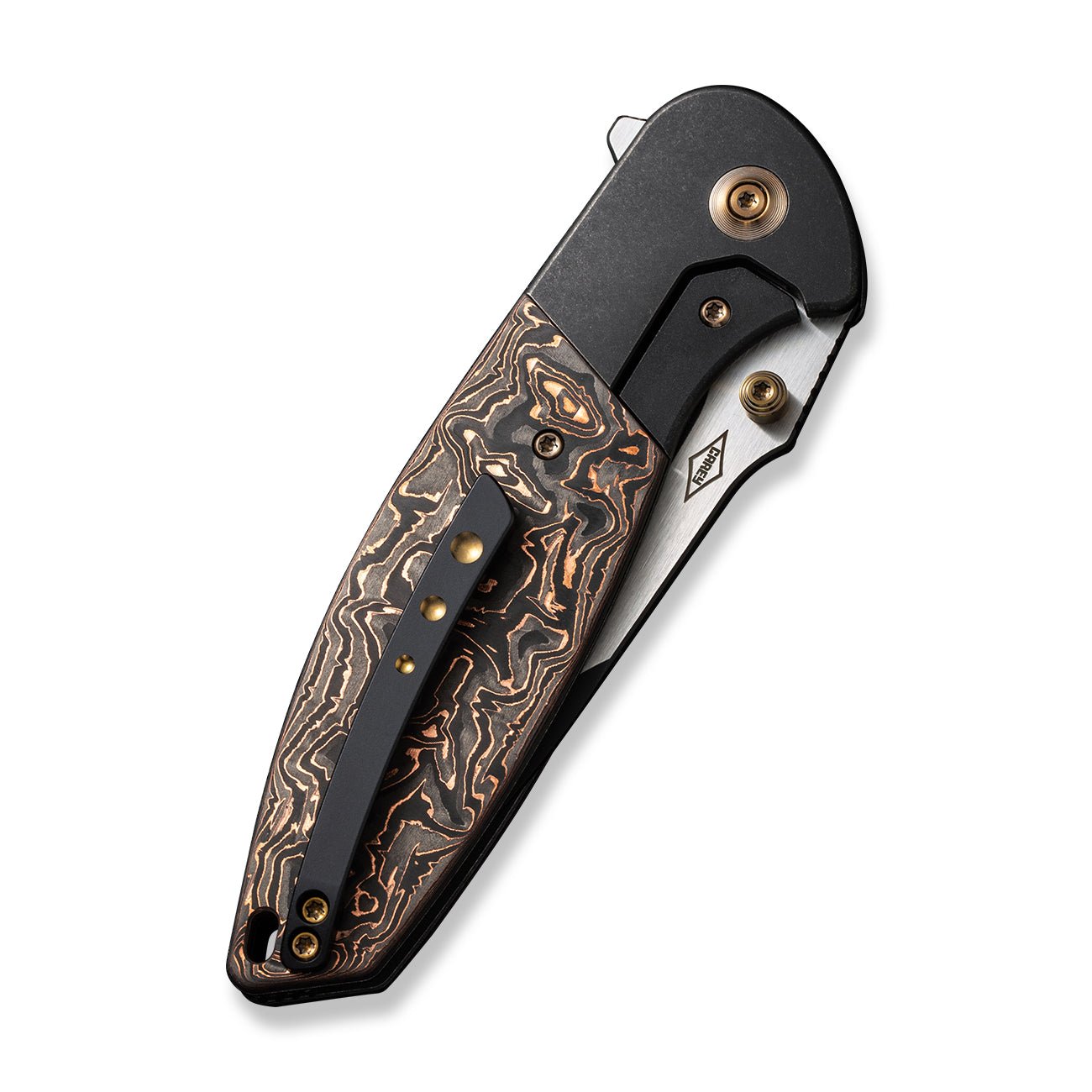 WEKNIFE Nitro OG CPM-20CV钢 钛+碳纤维柄 WE23035-2 黑色 2765