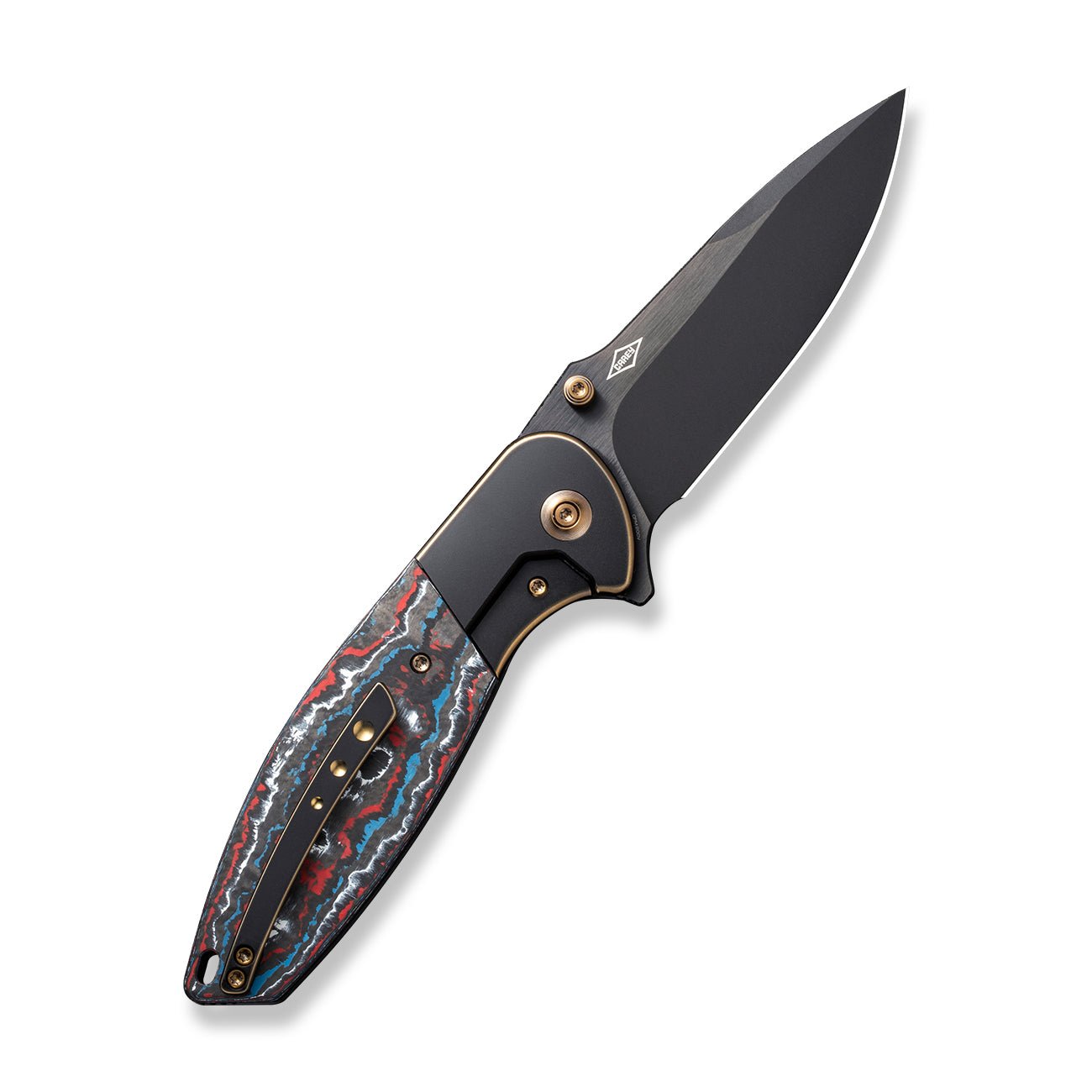 WEKNIFE Nitro OG CPM-20CV钢 钛+碳纤维柄 WE23035-4 炫彩 3176