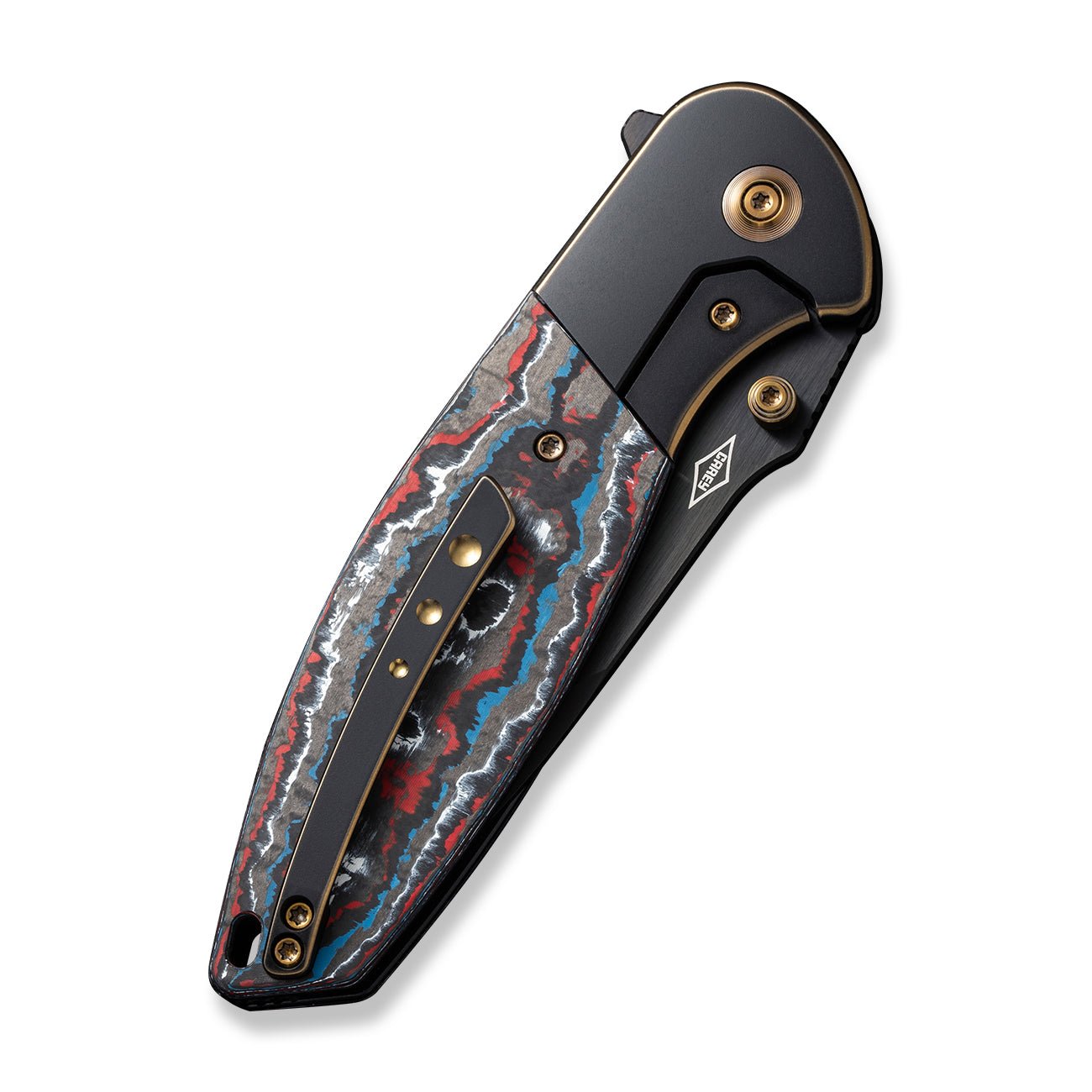 WEKNIFE Nitro OG CPM-20CV钢 钛+碳纤维柄 WE23035-4 炫彩 3176