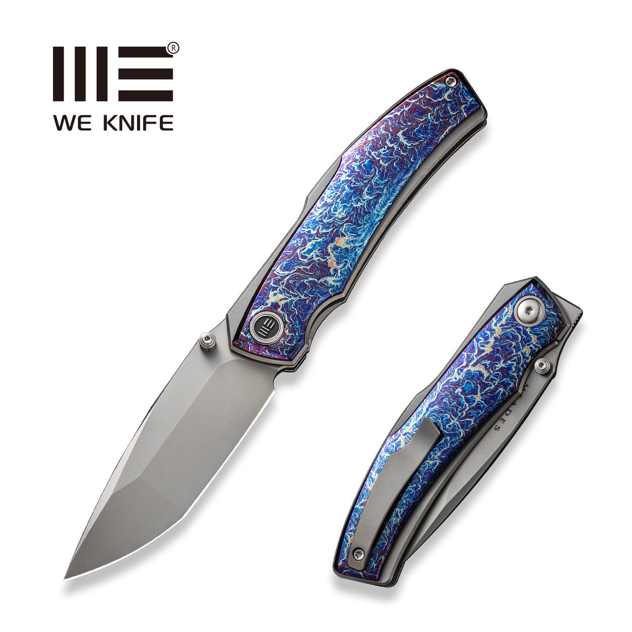WEKNIFE Swordfin CPM-20CV钢 钛手柄灰色钛内衬 WE23067-1 2300