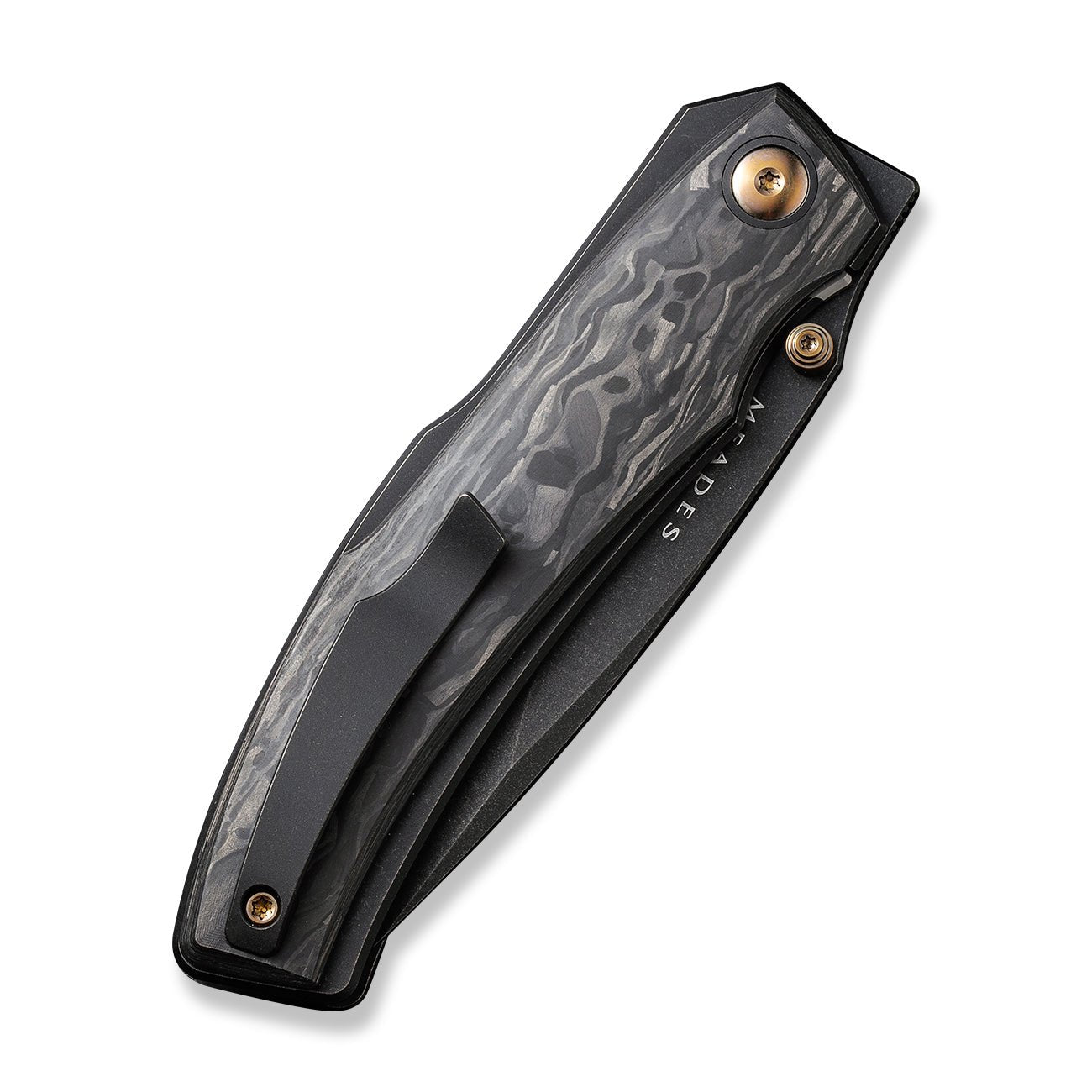 WEKNIFE Swordfin CPM-20CV钢 碳纤维手柄灰色钛内衬 WE23067-2 2146