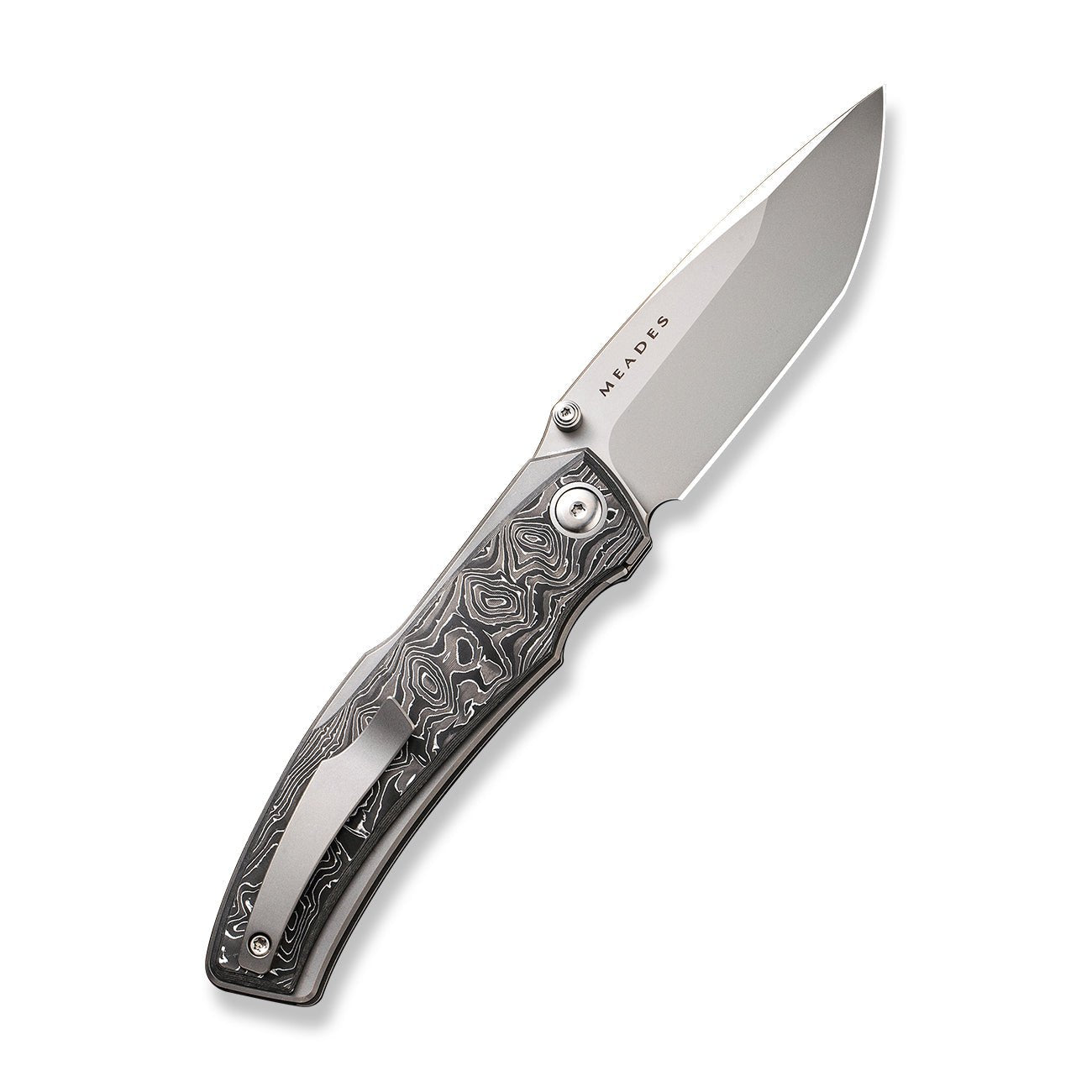 WEKNIFE Swordfin CPM-20CV钢 铝箔碳纤维手柄灰色钛内衬 WE23067-3 2227