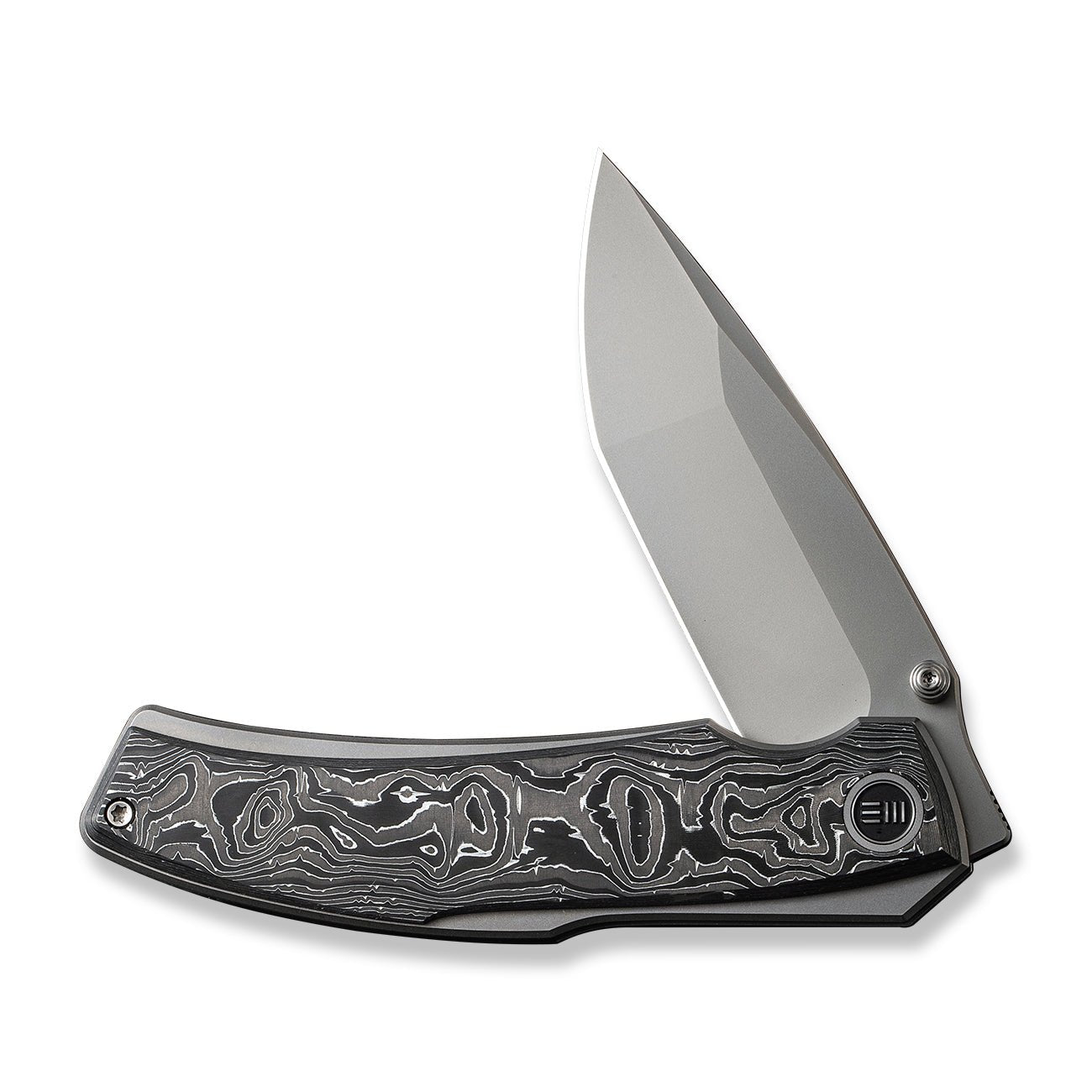WEKNIFE Swordfin CPM-20CV钢 铝箔碳纤维手柄灰色钛内衬 WE23067-3 2227