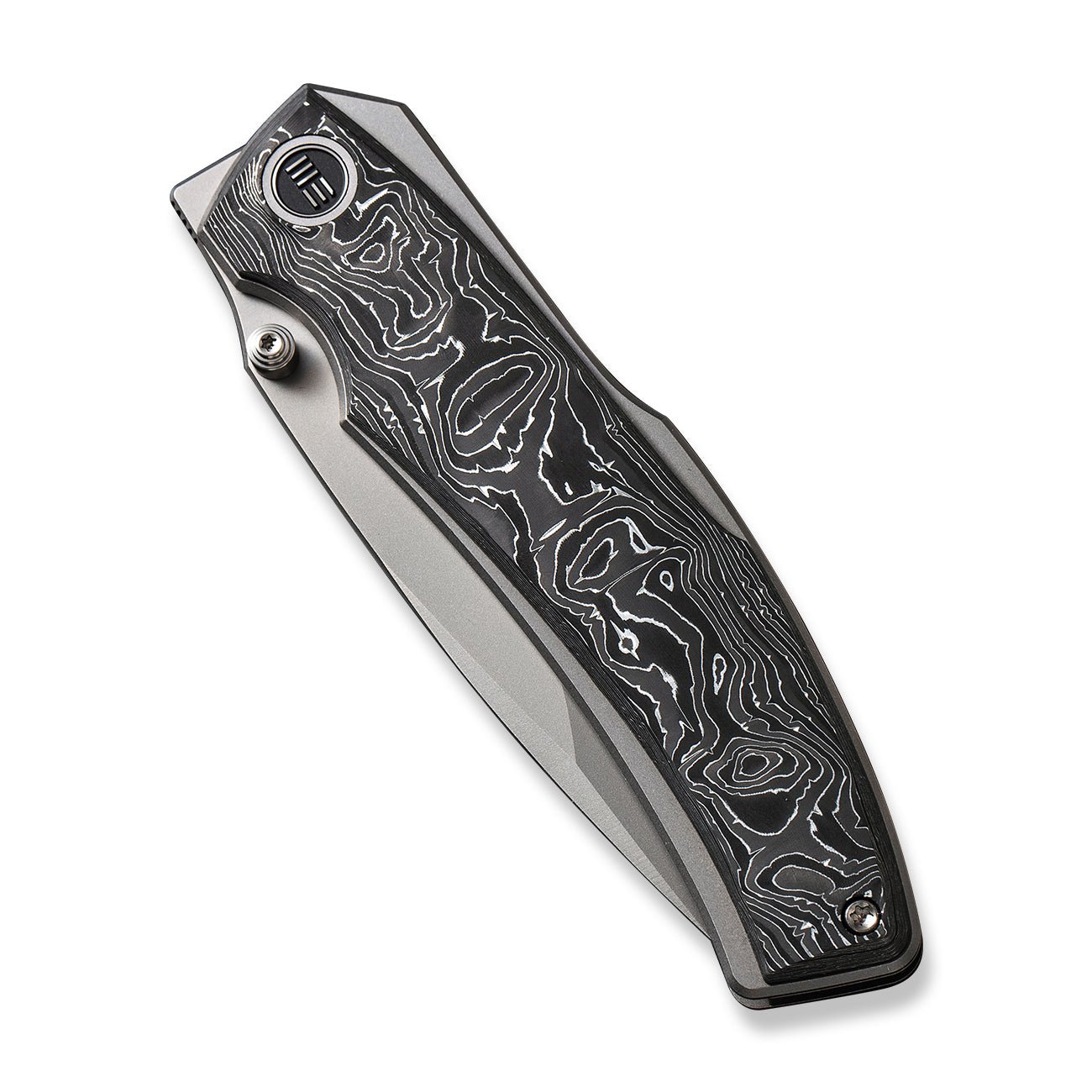 WEKNIFE Swordfin CPM-20CV钢 铝箔碳纤维手柄灰色钛内衬 WE23067-3 2227