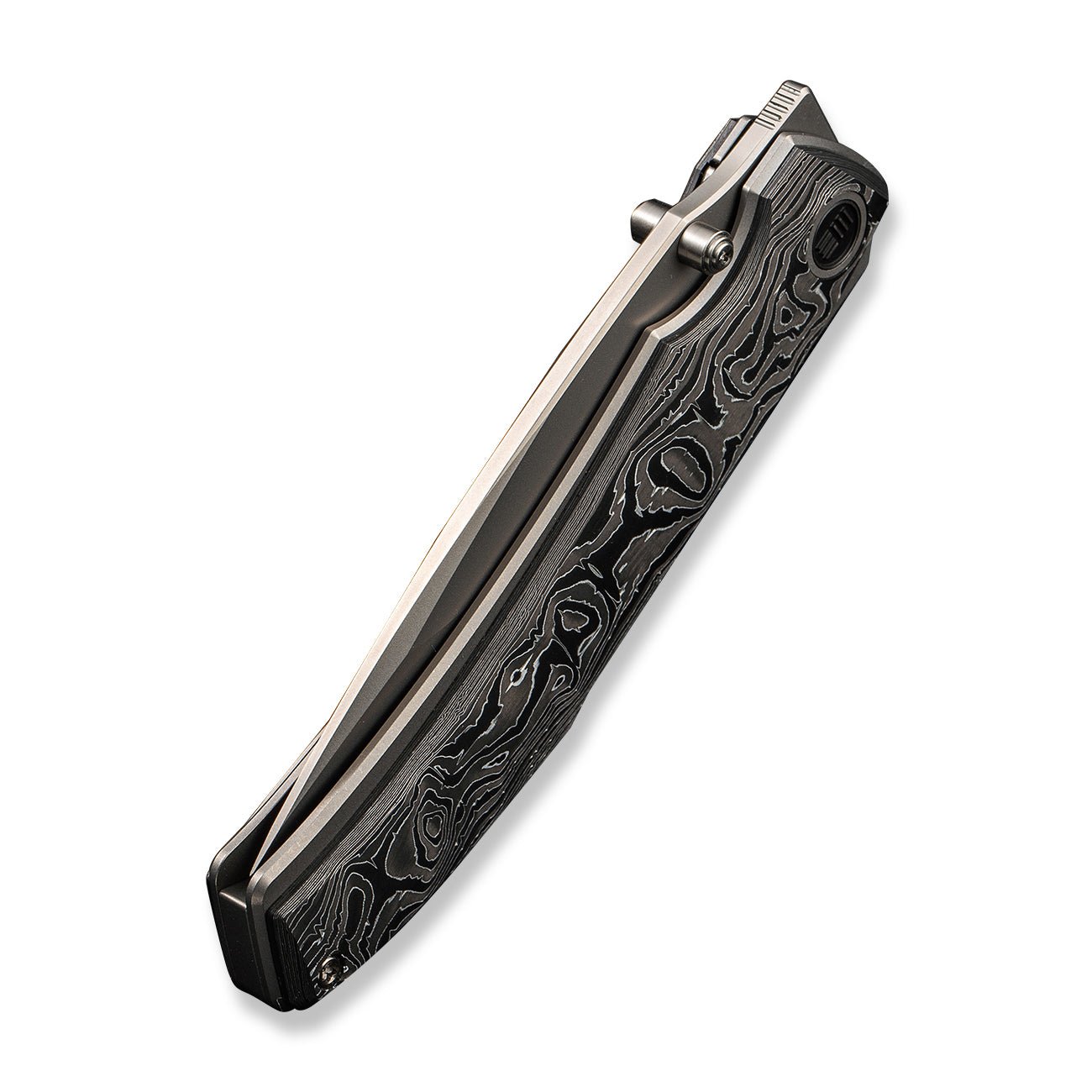 WEKNIFE Swordfin CPM-20CV钢 铝箔碳纤维手柄灰色钛内衬 WE23067-3 2227