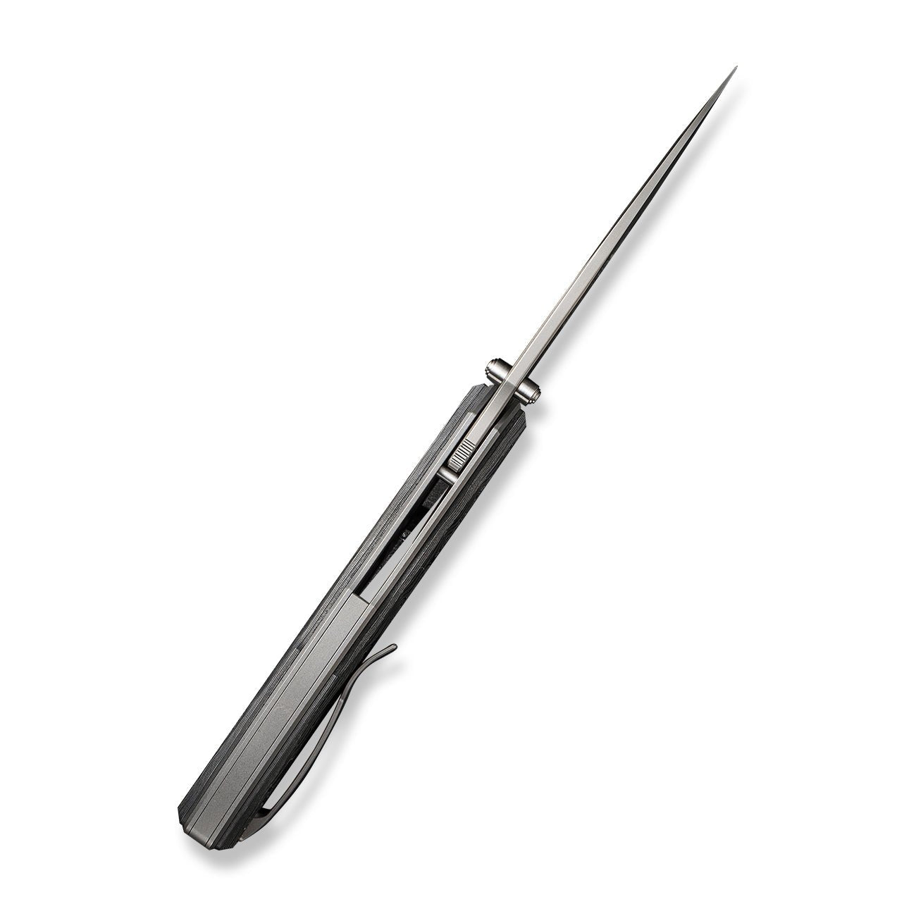WEKNIFE Swordfin CPM-20CV钢 铝箔碳纤维手柄灰色钛内衬 WE23067-3 2227