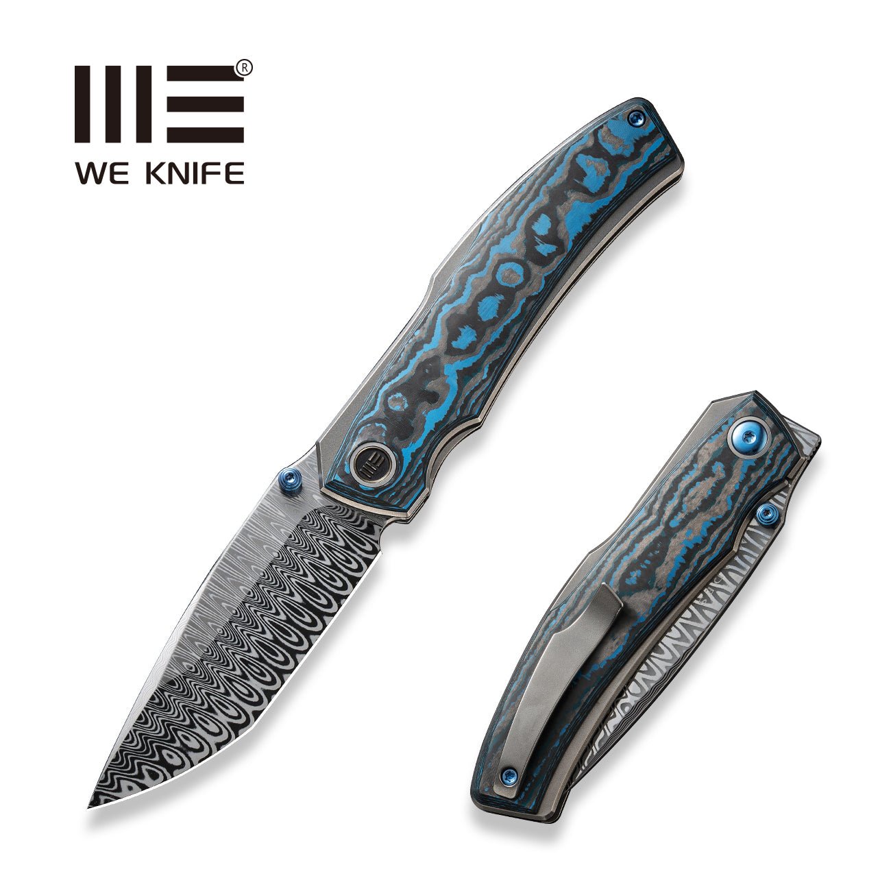 WEKNIFE Swordfin CPM-20CV钢 Arctic Storm Fat碳纤维手柄喷砂钛内衬 WE23067-DS1 5293