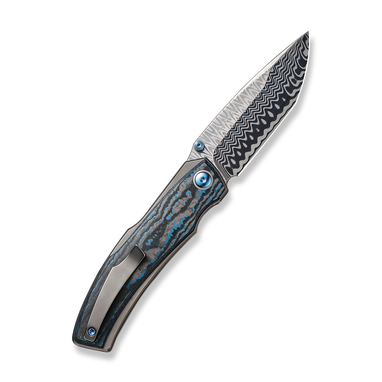 WEKNIFE Swordfin CPM-20CV钢 Arctic Storm Fat碳纤维手柄喷砂钛内衬 WE23067-DS1 5293