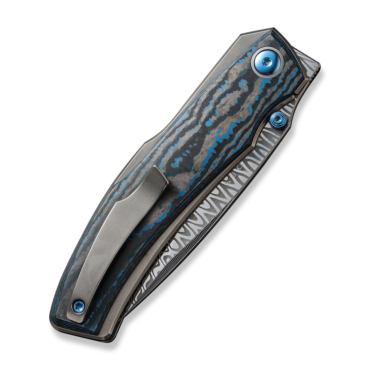 WEKNIFE Swordfin CPM-20CV钢 Arctic Storm Fat碳纤维手柄喷砂钛内衬 WE23067-DS1 5293