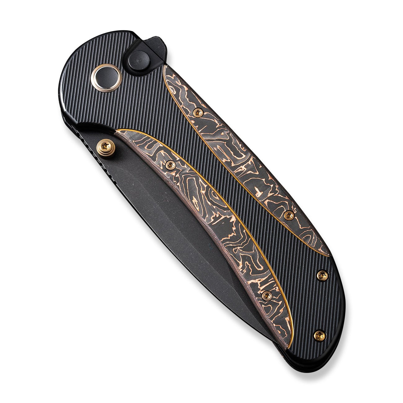 WEKNIFE Zizzit CPM-20CV钢 钛柄+铜箔碳纤维 WE23031-1 2482