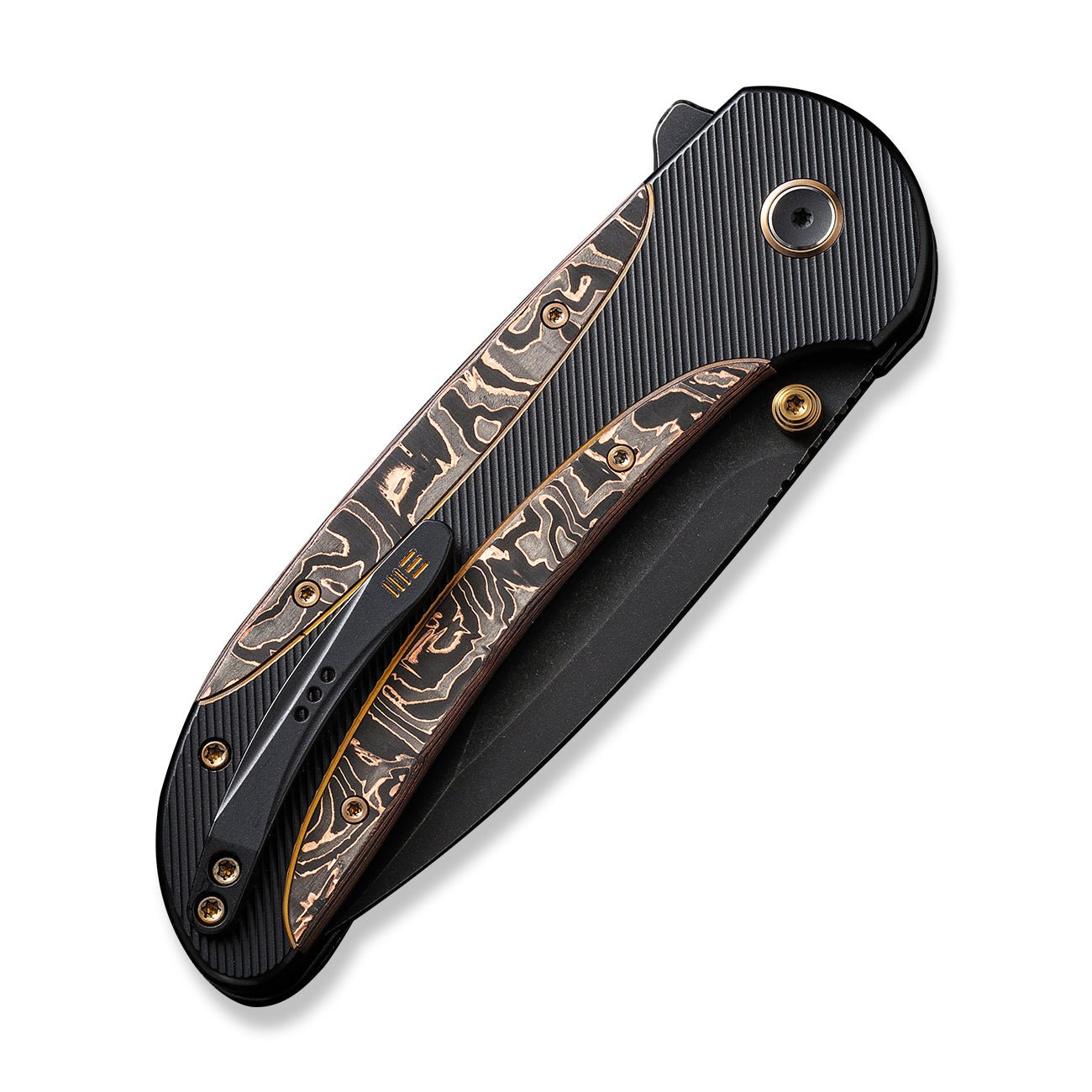 WEKNIFE Zizzit CPM-20CV钢 钛柄+铜箔碳纤维 WE23031-1 2482