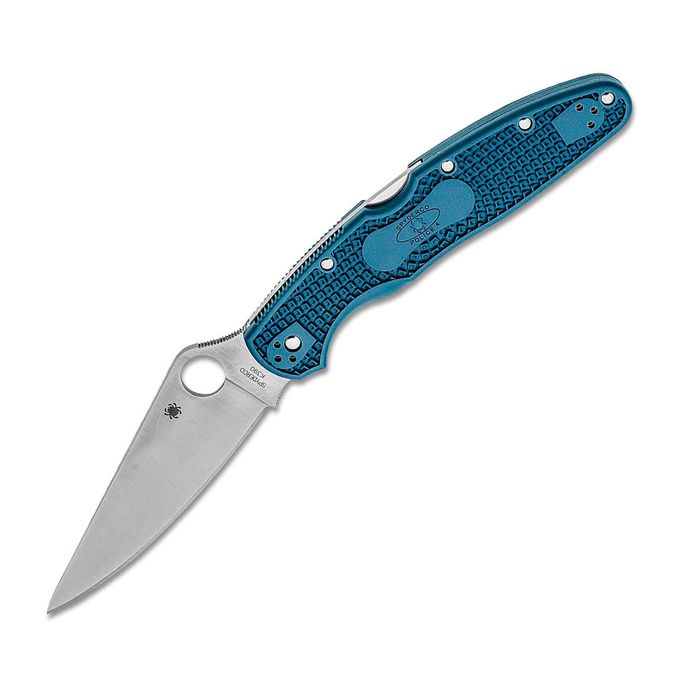 Spyderco Police 4 K390钢 FRN柄 C07FP4K390 蓝色 1350