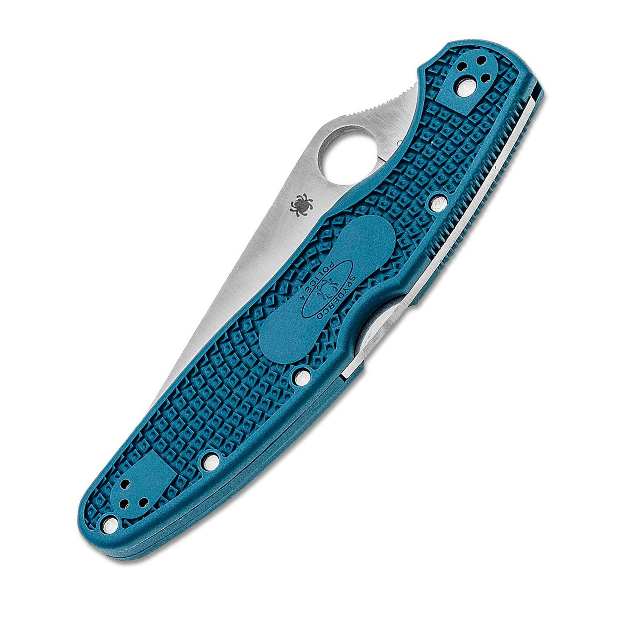 Spyderco Police 4 K390钢 FRN柄 C07FP4K390 蓝色 1350