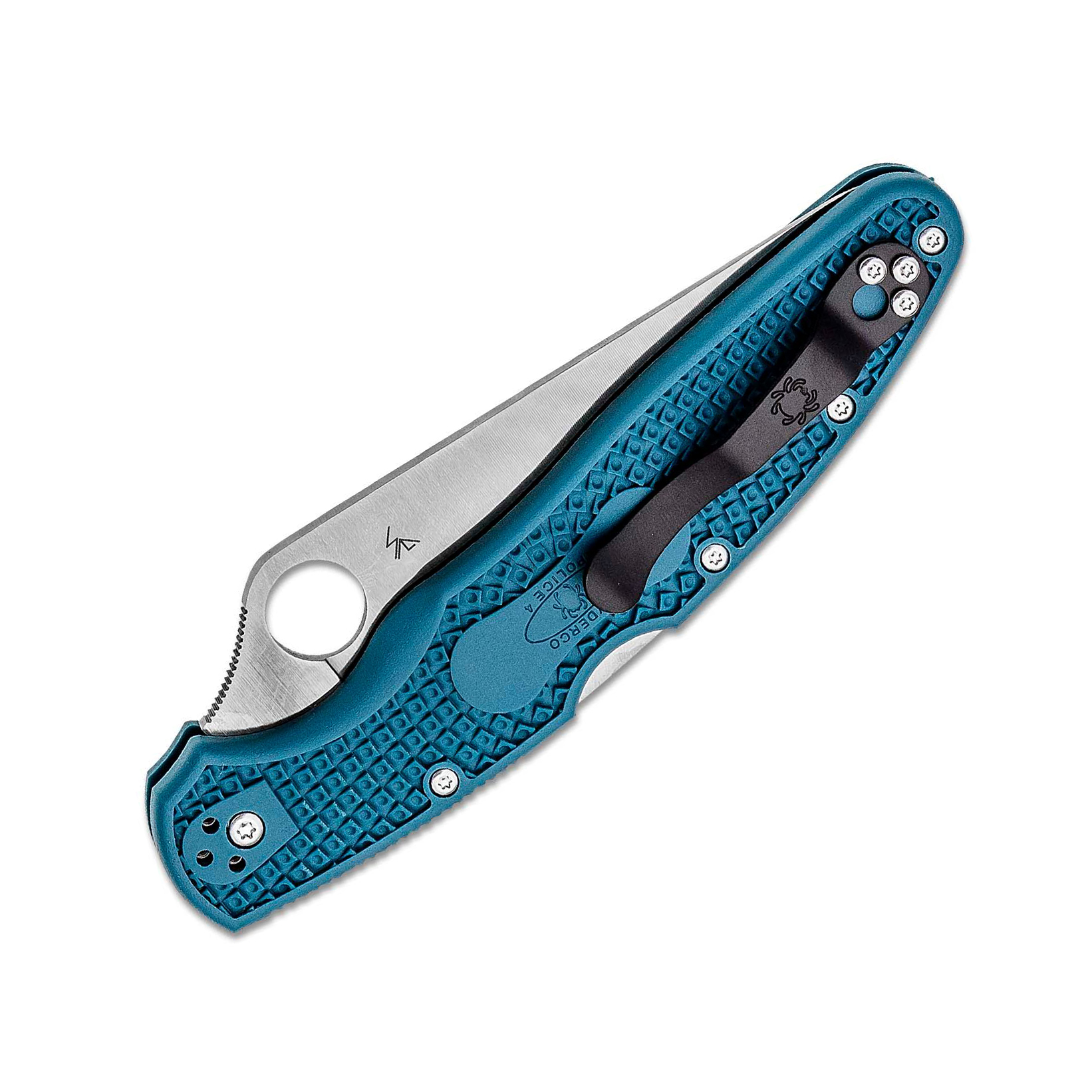 Spyderco Police 4 K390钢 FRN柄 C07FP4K390 蓝色 1350