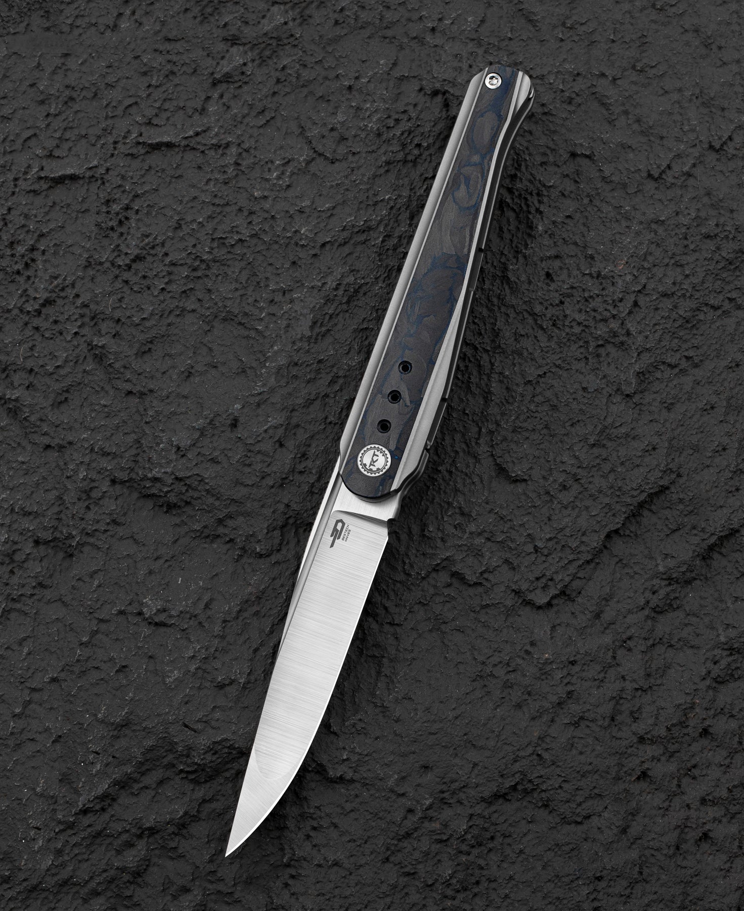 Bestech Spear Phisher M390钢 钛合金+碳纤维柄 BT2405B 灰色 2100