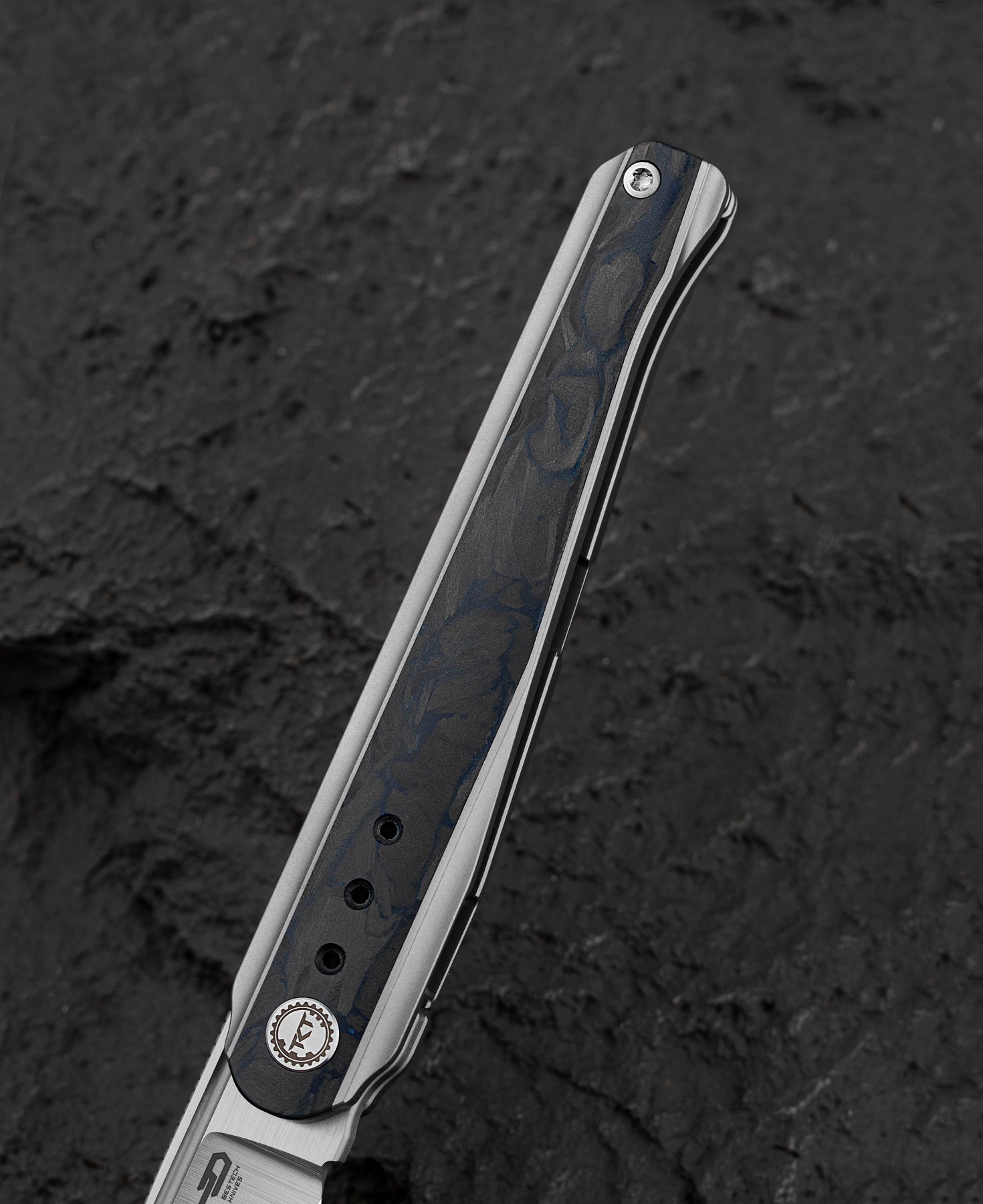 Bestech Spear Phisher M390钢 钛合金+碳纤维柄 BT2405B 灰色 2100