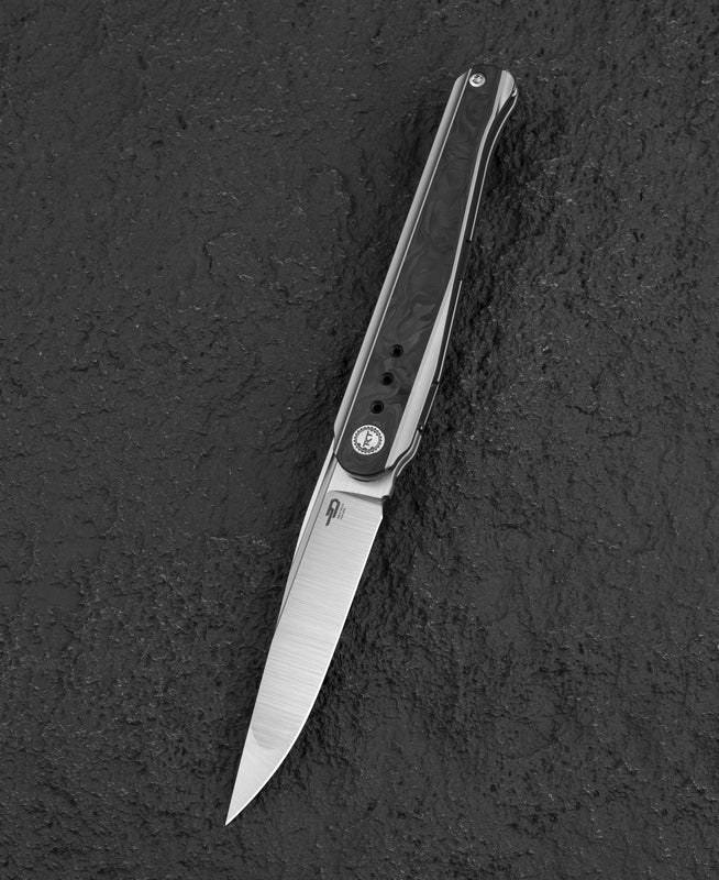 Bestech Spear Phisher M390钢 钛合金+碳纤维柄 BT2405A 黑色 2100