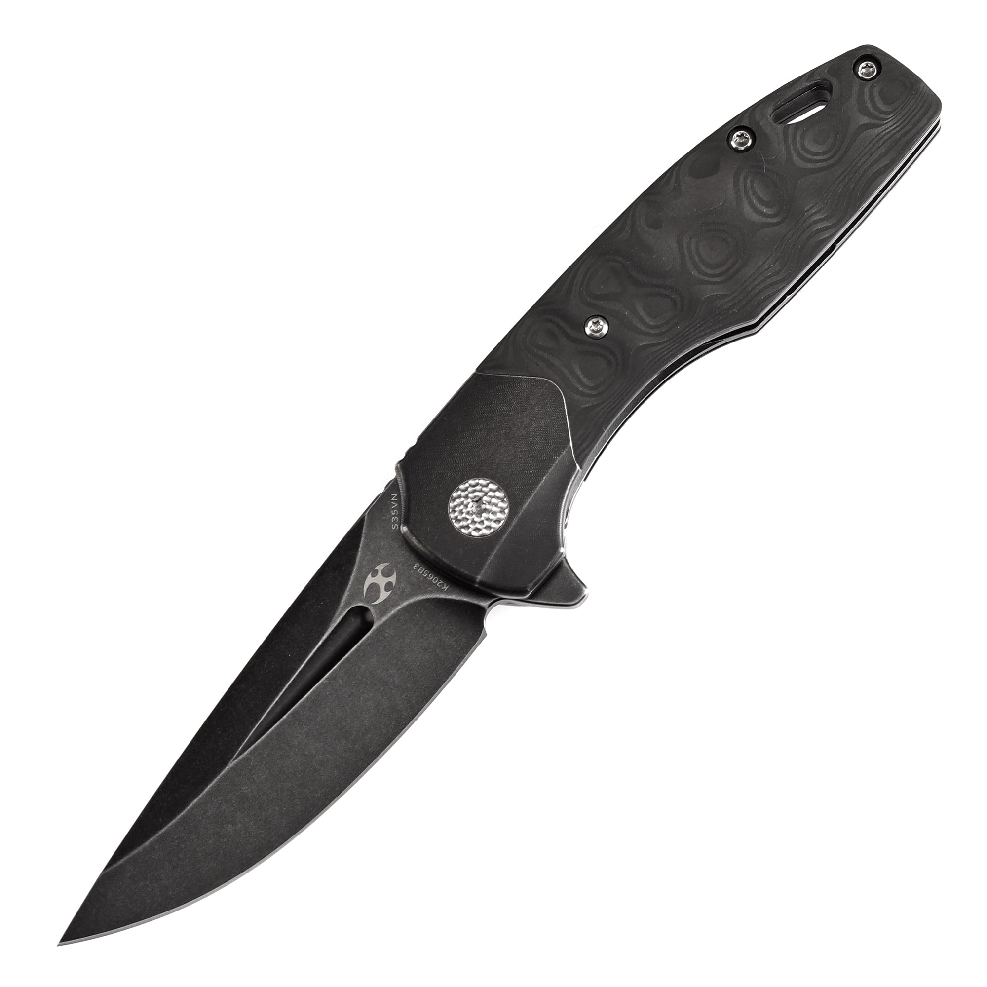 Kansept Cassowary S35VN钢 钛+碳纤维柄 K2065B3 黑色 1260