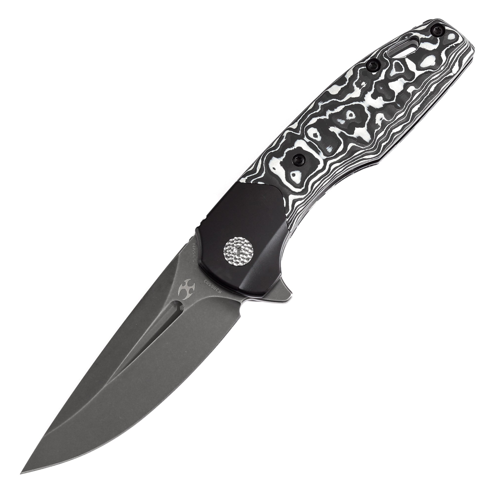 Kansept Cassowary S35VN钢 钛+碳纤维柄 K2065B2 黑白色 1260