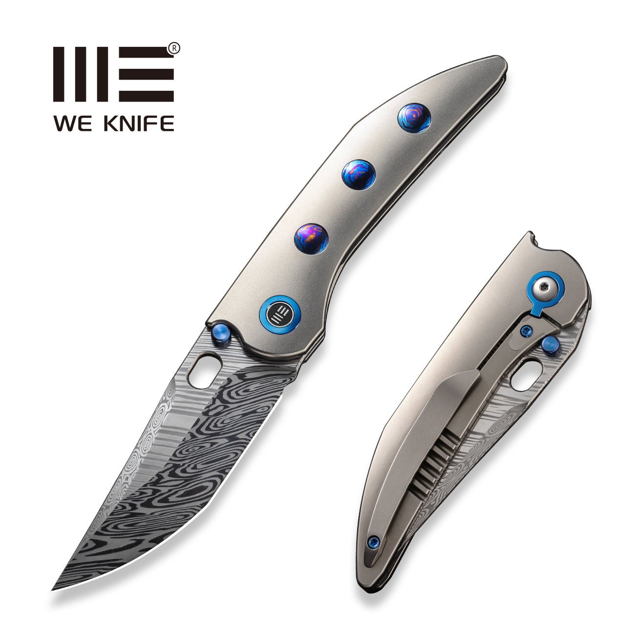 WEKNIFE Attor 大马士革钢 钛合金柄 WE23037-DS1 灰色 5380