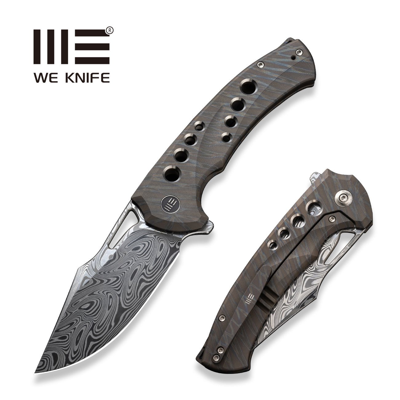 WEKNIFE Swiftfin CPM-20CV钢 钛合金柄 WE23051-DS1 火焰纹 5980