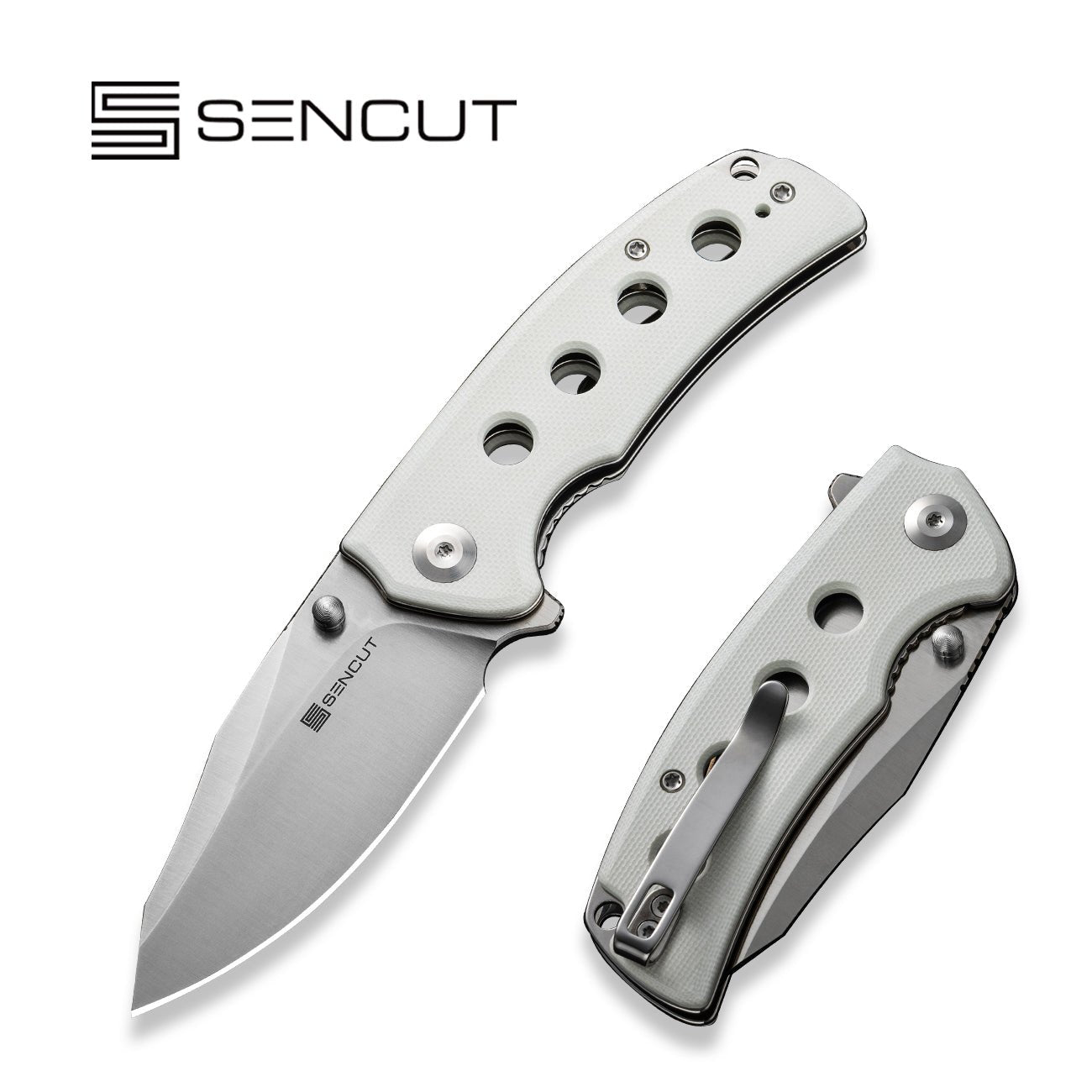 SENCUT Excalis 9Cr18MoV钢 G10手柄 S23068-2 白色 329