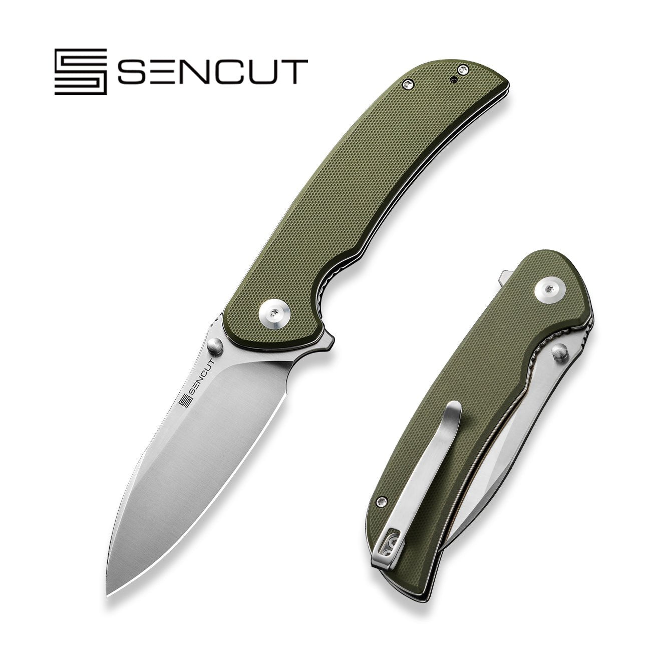 SENCUT Borzam 9Cr18MoV钢 G10手柄 S23077-1 绿色 335