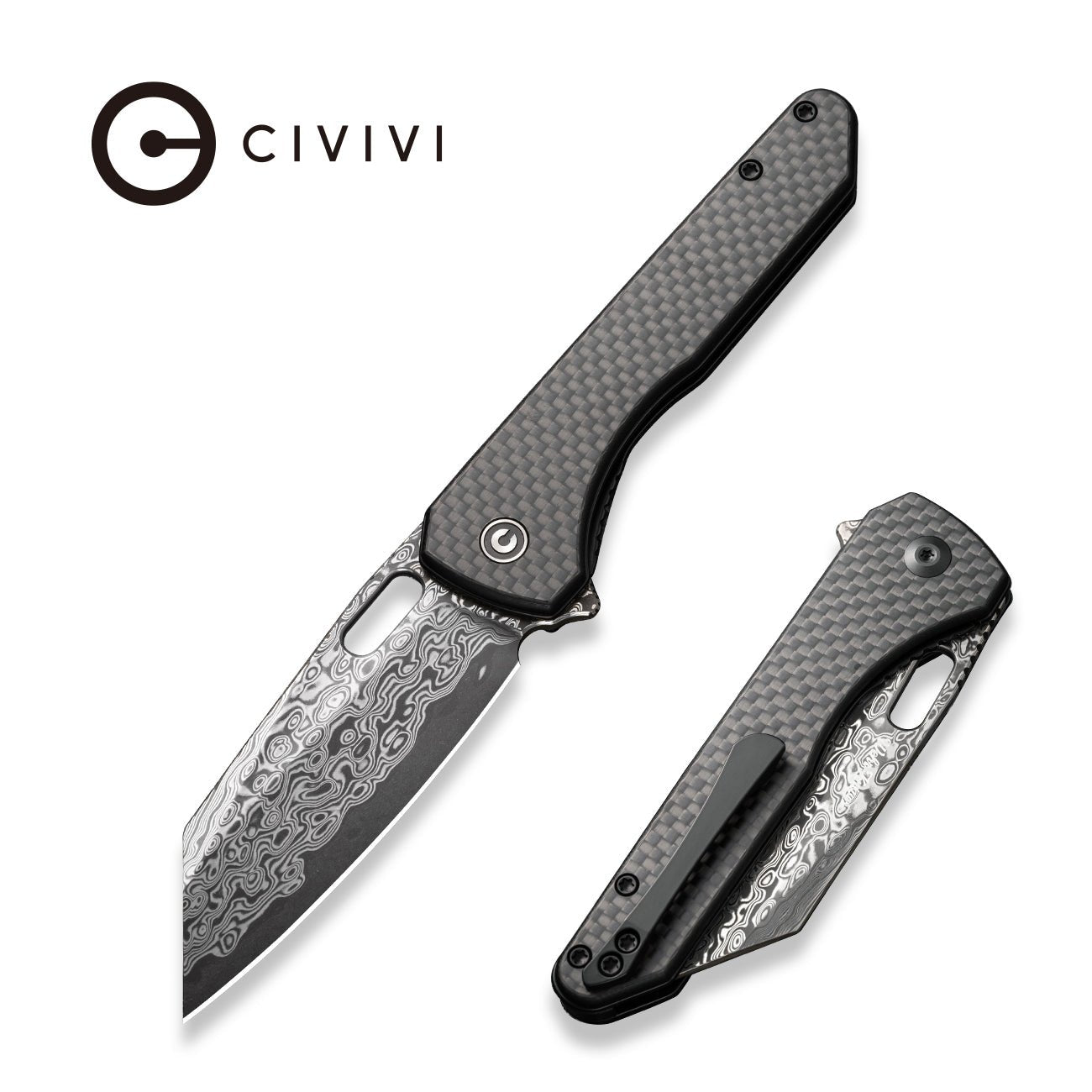 CIVIVI Nugz 14C28N钢 碳纤维柄 C23060-DS1 黑色 690