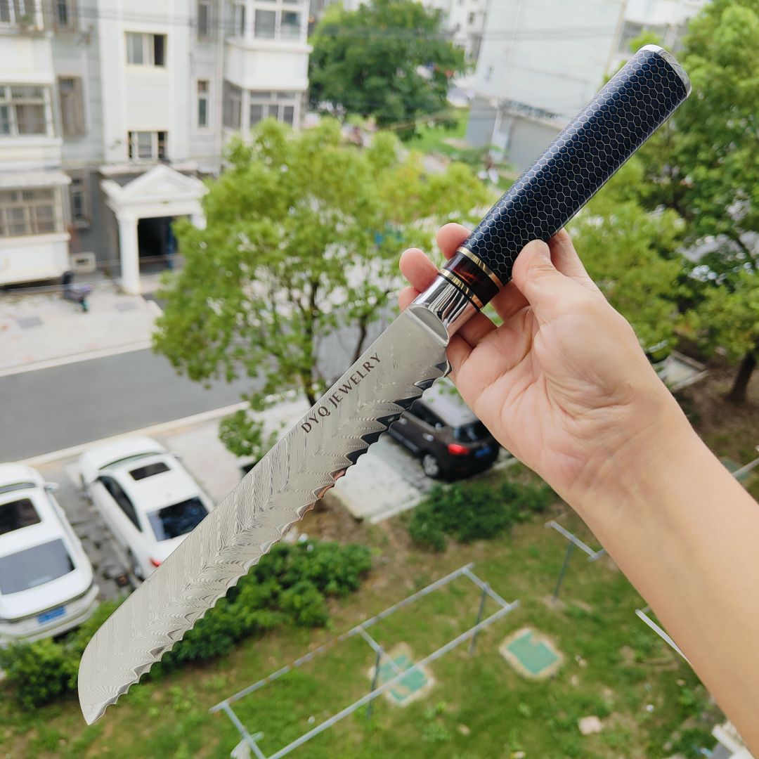 【售完】DYQ JEWELRY 大马士革钢面包刀 原价368 特价128