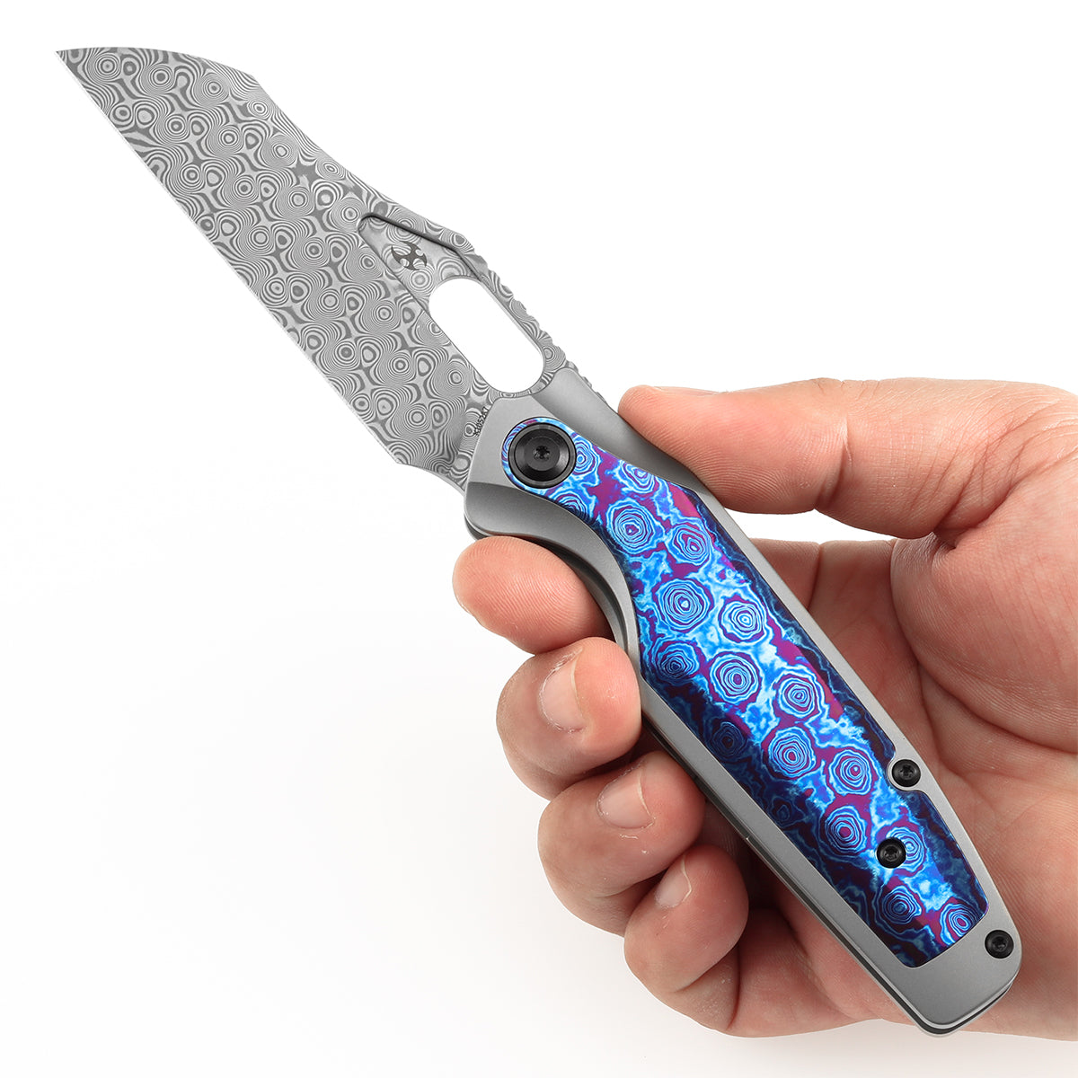 Kansept Knives Tuckamore 大马士革钢 钛柄+钛马士革 K1052A7 钛色 2800
