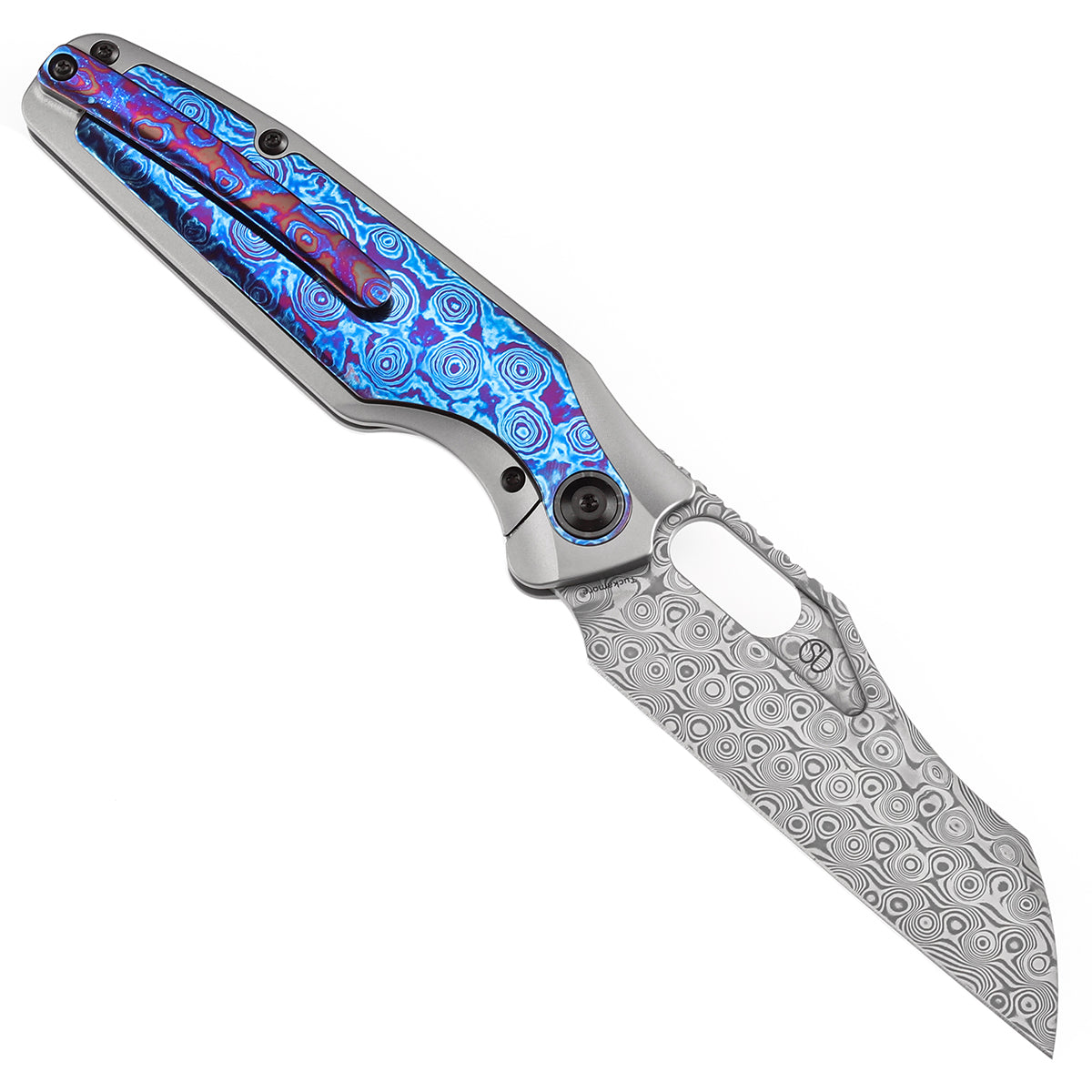Kansept Knives Tuckamore 大马士革钢 钛柄+钛马士革 K1052A7 钛色 2800