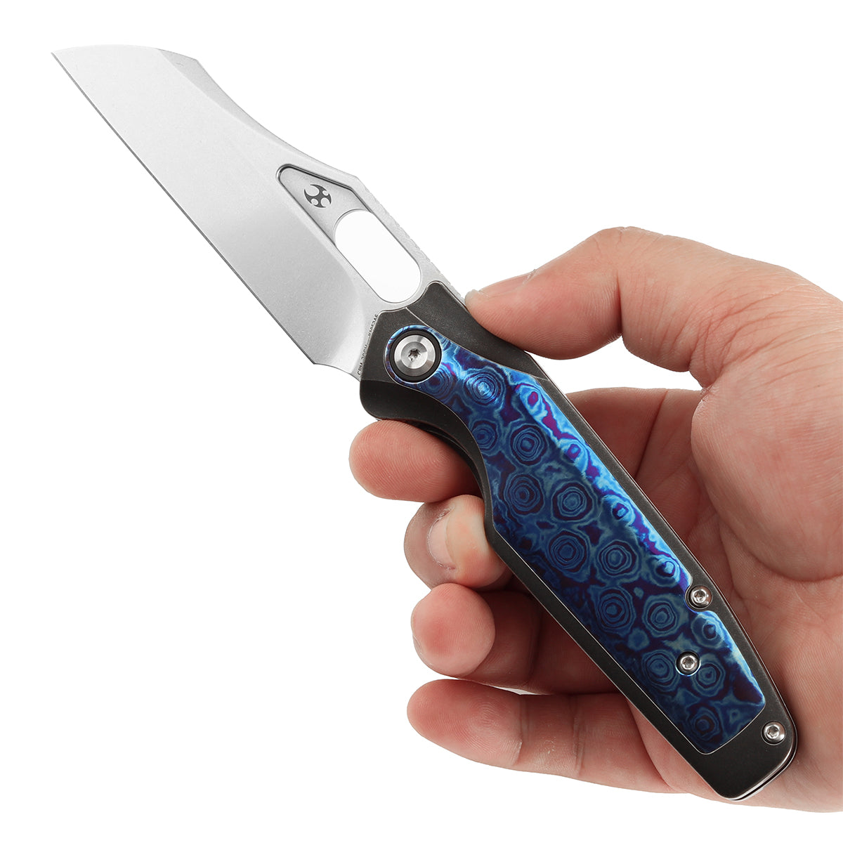 Kansept Knives Tuckamore CPM-20CV钢 钛柄+钛马士革 K1052A6 黑色 2600