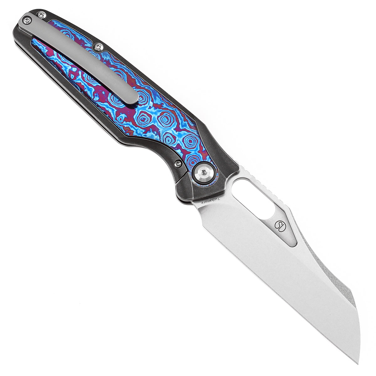 Kansept Knives Tuckamore CPM-20CV钢 钛柄+钛马士革 K1052A6 黑色 2600
