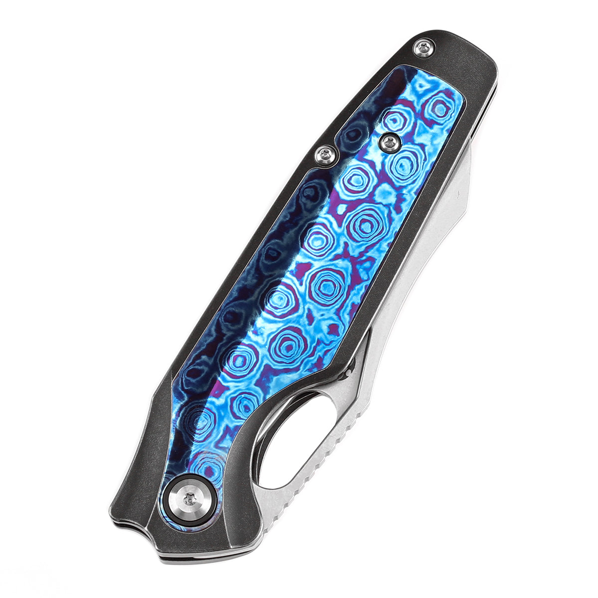 Kansept Knives Tuckamore CPM-20CV钢 钛柄+钛马士革 K1052A6 黑色 2600