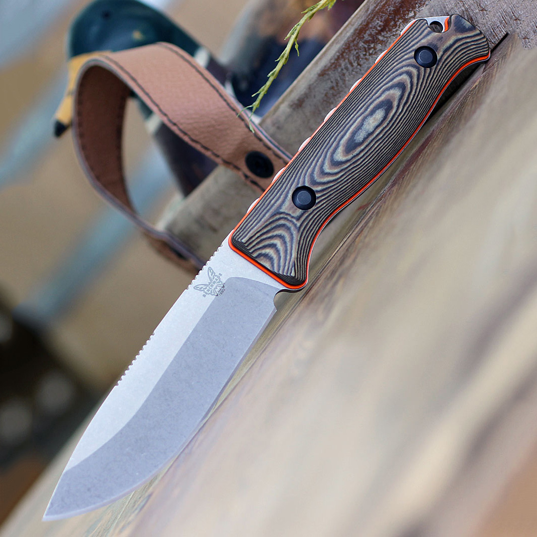 Benchmade HUNT CPM-S90V钢 G10柄 15002-1 木纹 1960