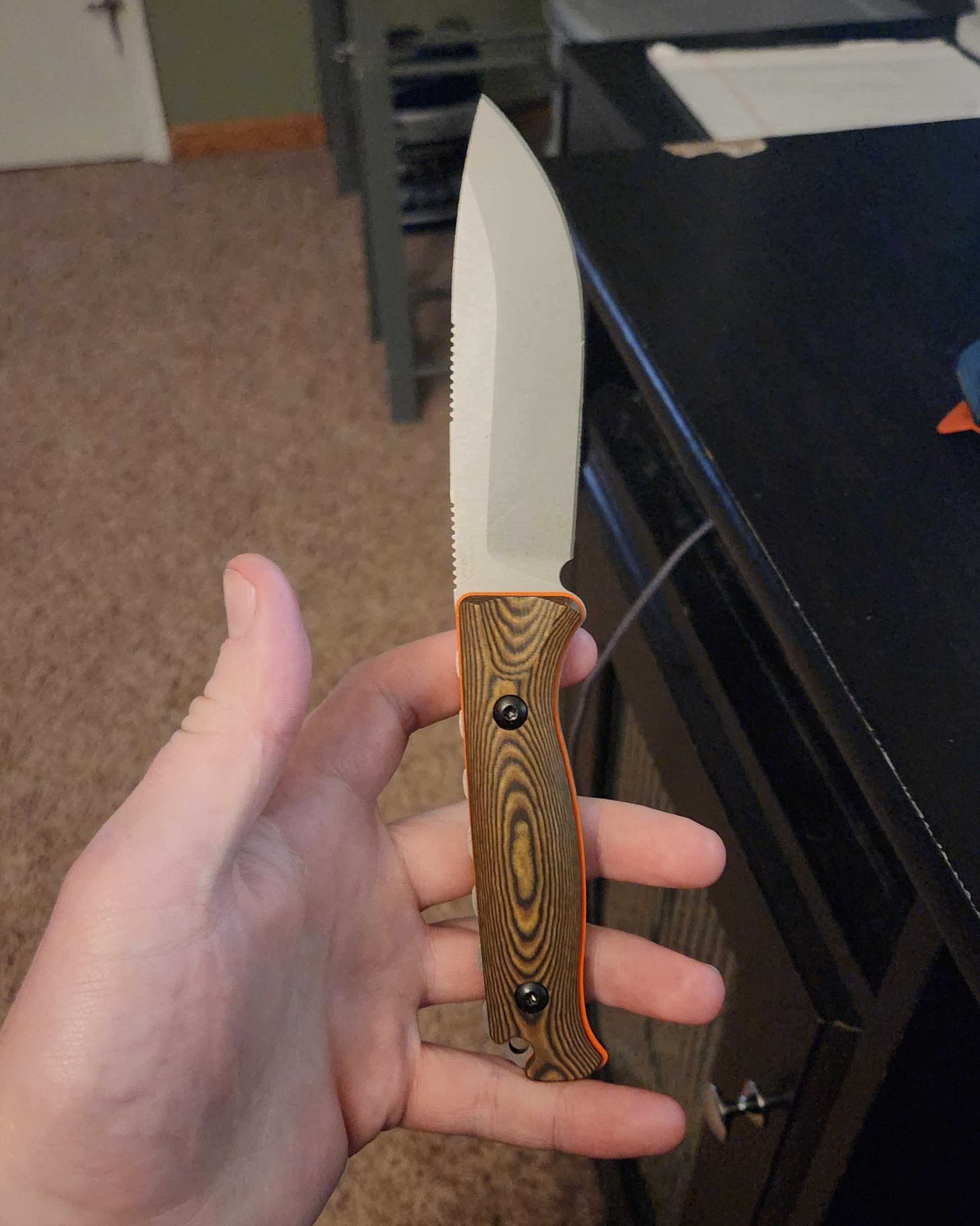 Benchmade HUNT CPM-S90V钢 G10柄 15002-1 木纹 1960