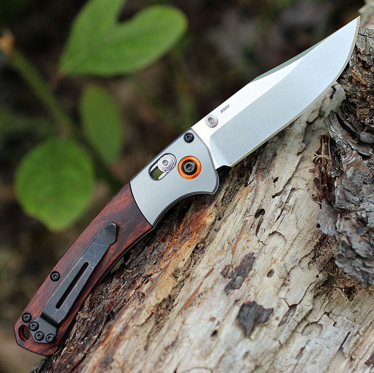 Benchmade Mini CPM-S30V钢 稳定木柄 15085-2 木纹 2100