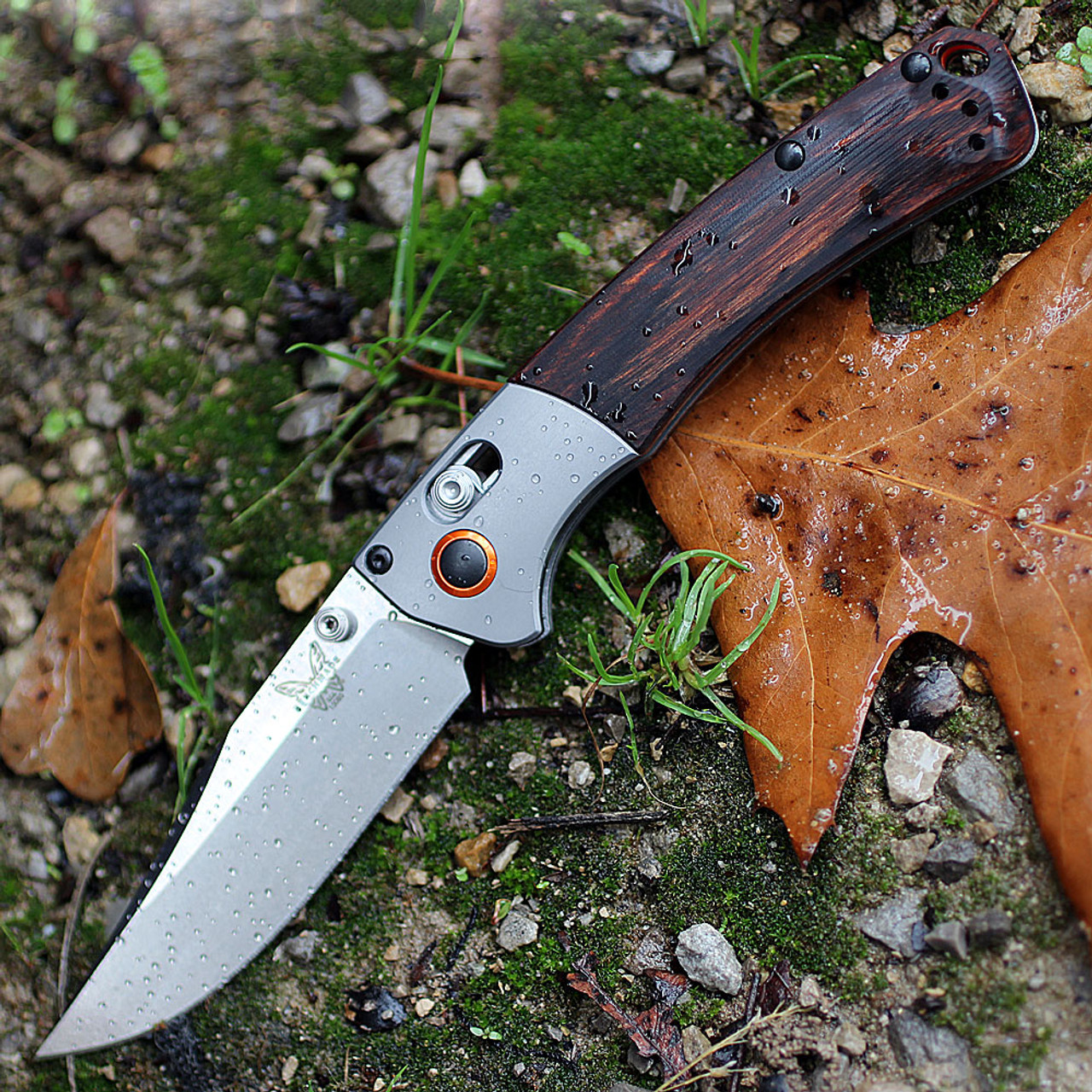 Benchmade Mini CPM-S30V钢 稳定木柄 15085-2 木纹 2100
